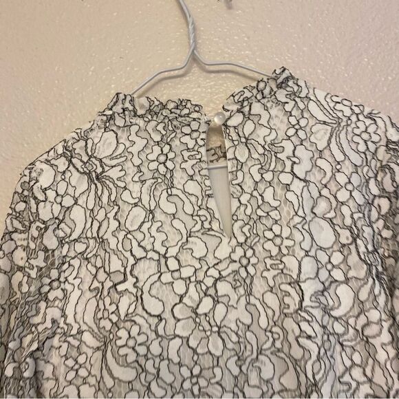 Art Class black and white lace long elastic cuff sleeve girl dress L 10/12 - Picture 9 of 9